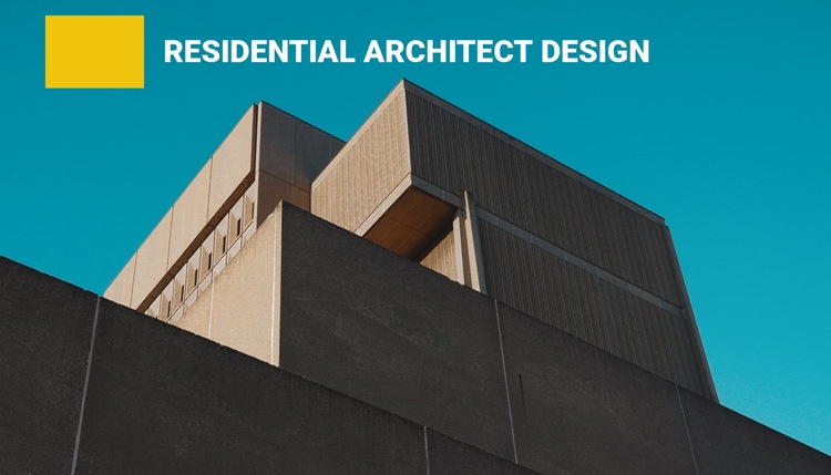 Residental architect design  Elementor Template Alternative