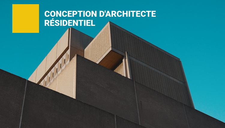 Conception architecte résidentielle Modèle HTML