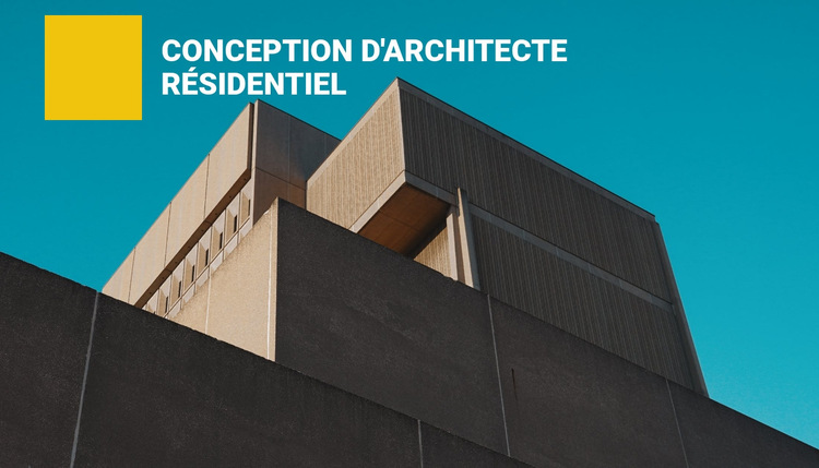 Conception architecte résidentielle Modèle de site Web