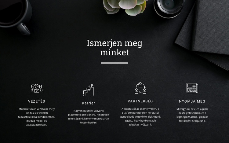 Ismerjen meg minket WordPress Téma