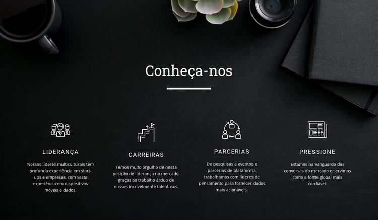 Conheça-nos Landing Page