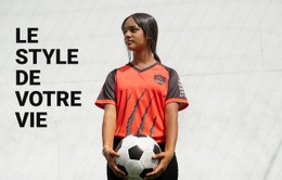 Maquette De Site Web Premium Pour Le Football Comme Style De Vie