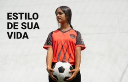 Maquete De Site Premium Para Estilo De Vida Como Futebol