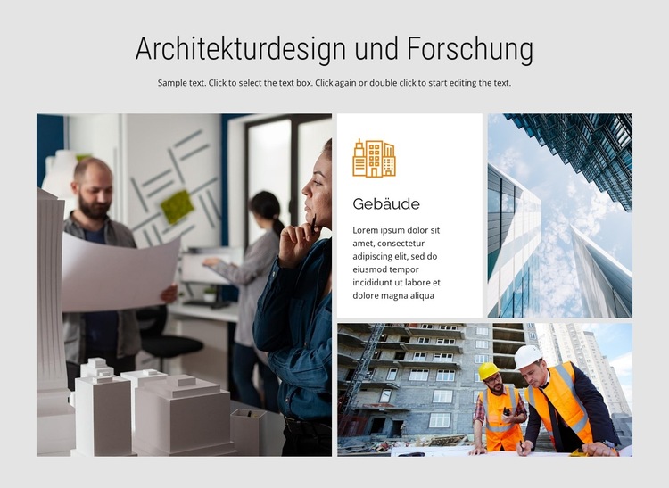 Design und Forschung Website-Vorlage