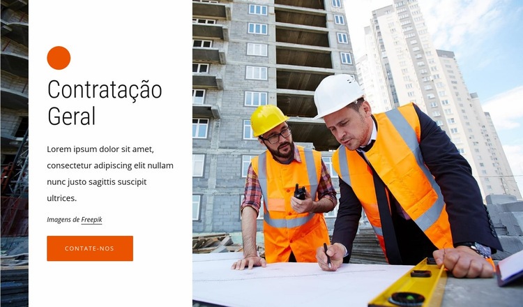 Gestão de construção Construtor de sites HTML