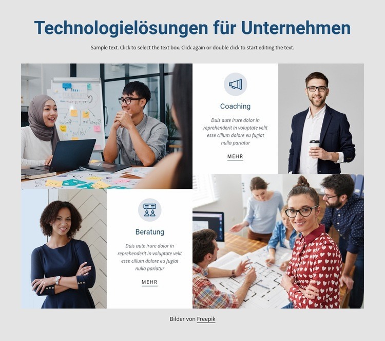 Technologielösungen für Unternehmen Vorlage