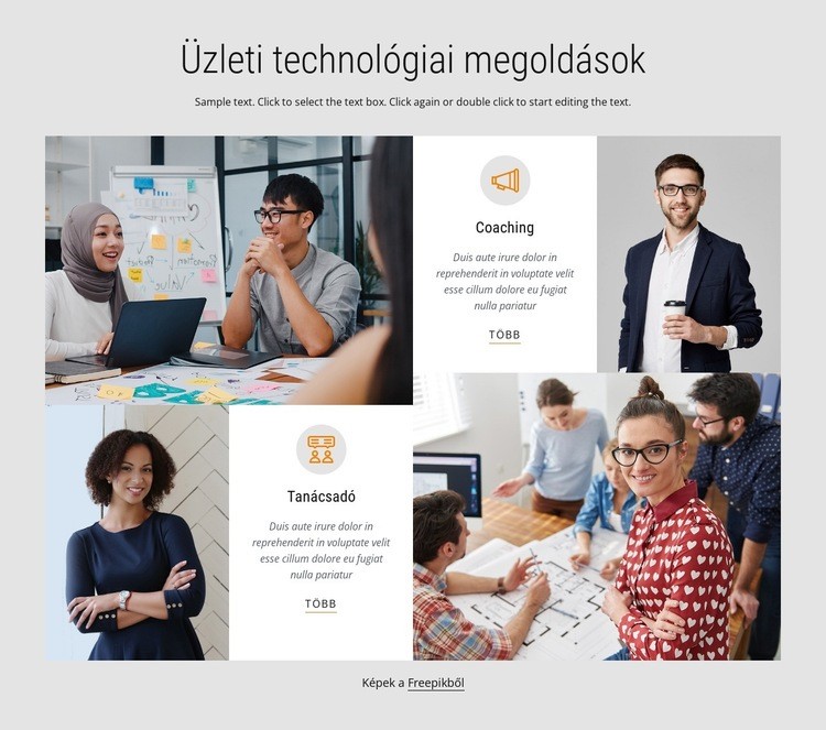 Üzleti technológiai megoldások Weboldal tervezés