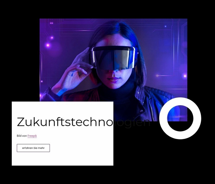 Zukünftige VR-Technologie Website design