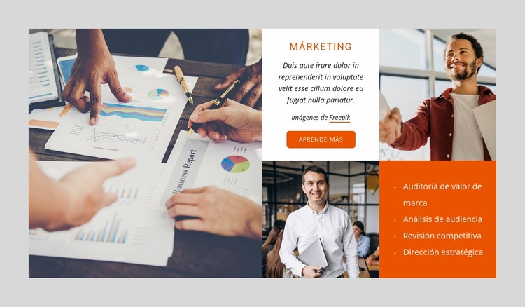 Agencia de marketing SEO Maqueta de sitio web