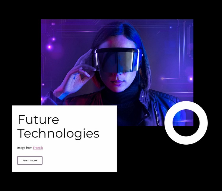 Future vr technology Homepage Design