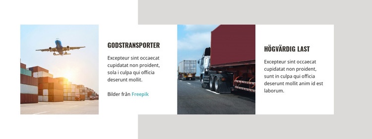 Bilar och flygtransporter Hemsidedesign