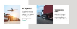 Arabalar Ve Uçak Taşımacılığı Site Şablonu