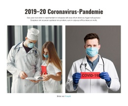 Coronavirus-Pandemie 2020 Eine Seitenvorlage