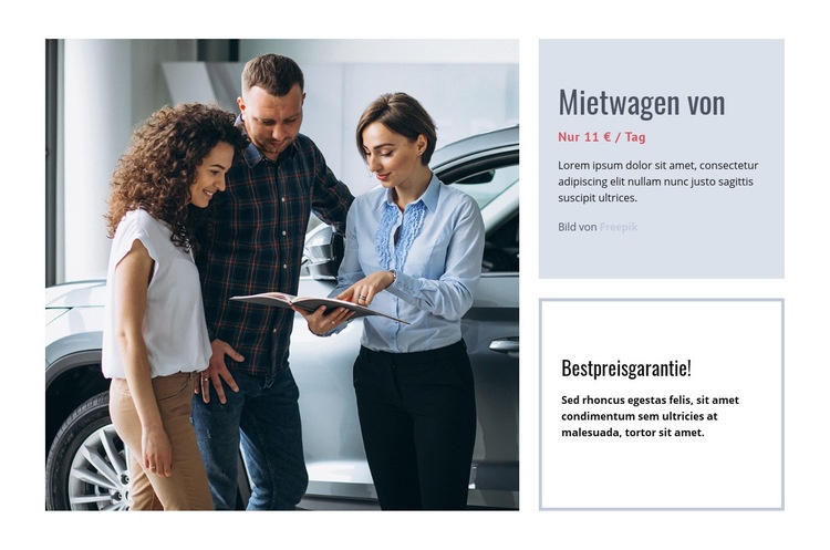 Beste Luxusautos Website Builder-Vorlagen