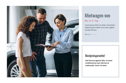 Beste Luxusautos – Webseiten-Vorlage