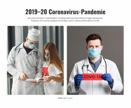 Coronavirus-Pandemie 2020 - Landingpage-Inspiration