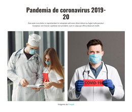 Diseño Web Para Pandemia De Coronavirus 2020