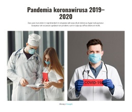 Pandemia Koronawirusa 2020 - Szablon Jednej Strony