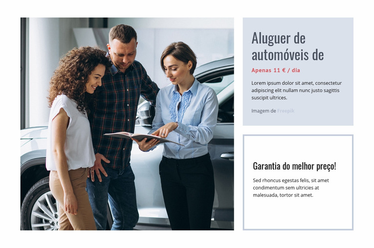 Melhores carros de luxo Template Joomla