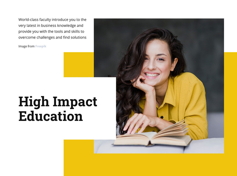 High impact education Wix Template Alternative