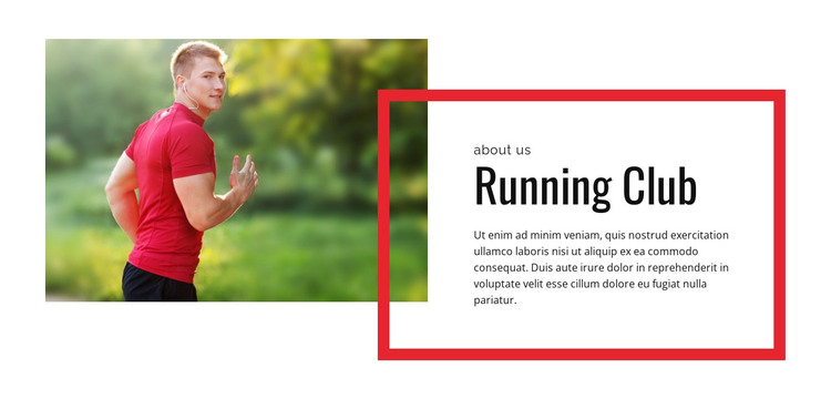 The run experience HTML Template