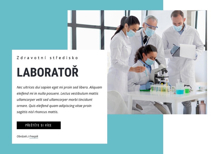 Lékařská laboratorní věda Šablona webové stránky