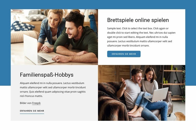 Brettspiele online Website design