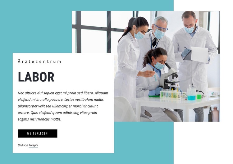 Medizinische Laborwissenschaft Website-Modell