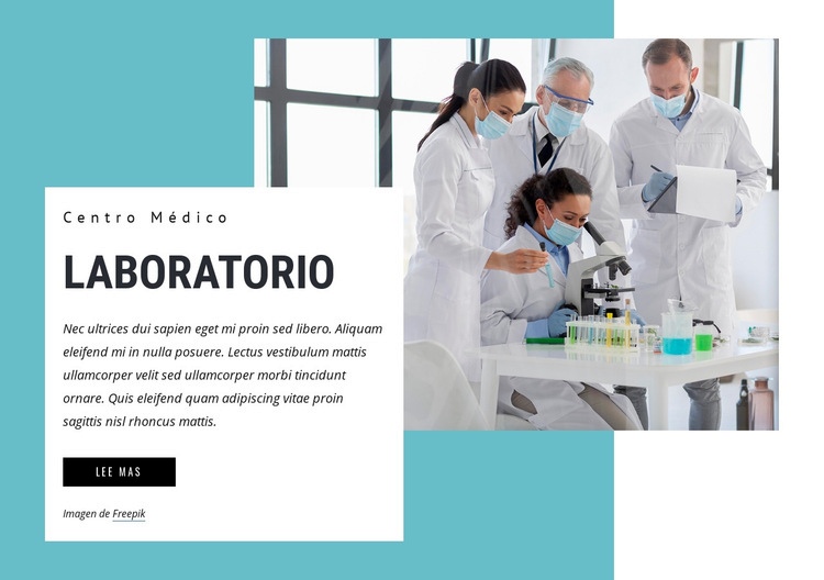 Ciencia de laboratorio médico Creador de sitios web HTML