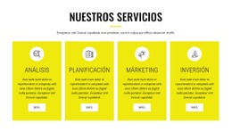 Plantilla HTML5 Análisis Y Planificación Estratégica Para Cualquier Dispositivo