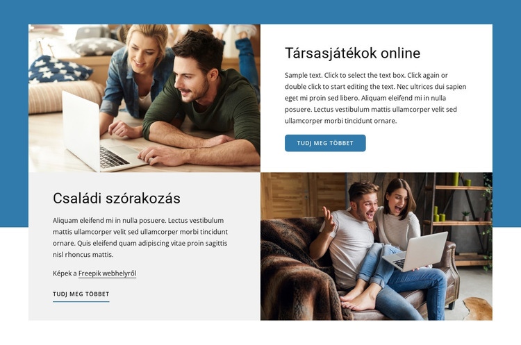 Társasjátékok online CSS sablon