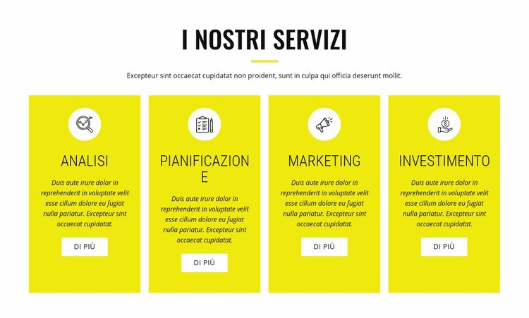  Analisi strategica e pianificazione Mockup del sito web