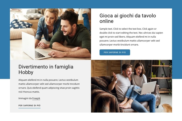 Giochi da tavolo online Modello HTML