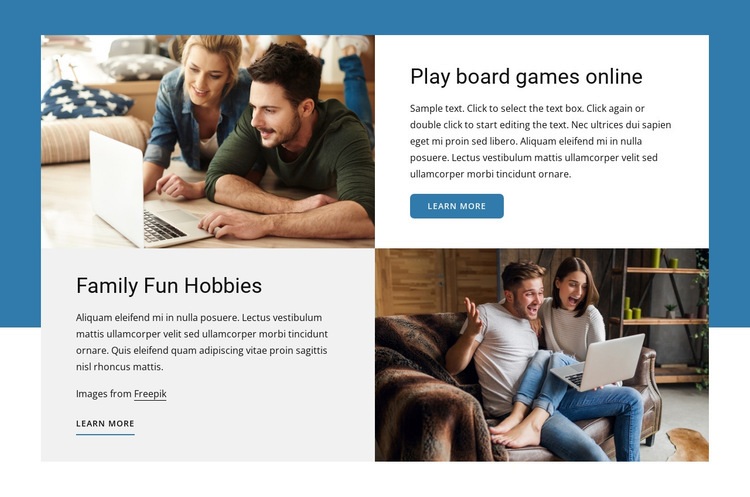 Board games online Web Page Design