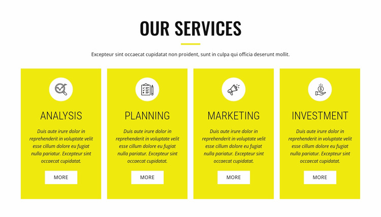  Strategic analysis and planning Website Builder Templates