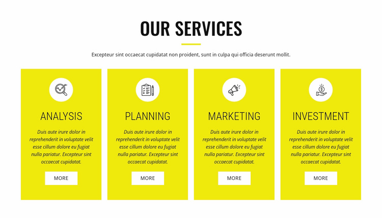  Strategic analysis and planning Website Template
