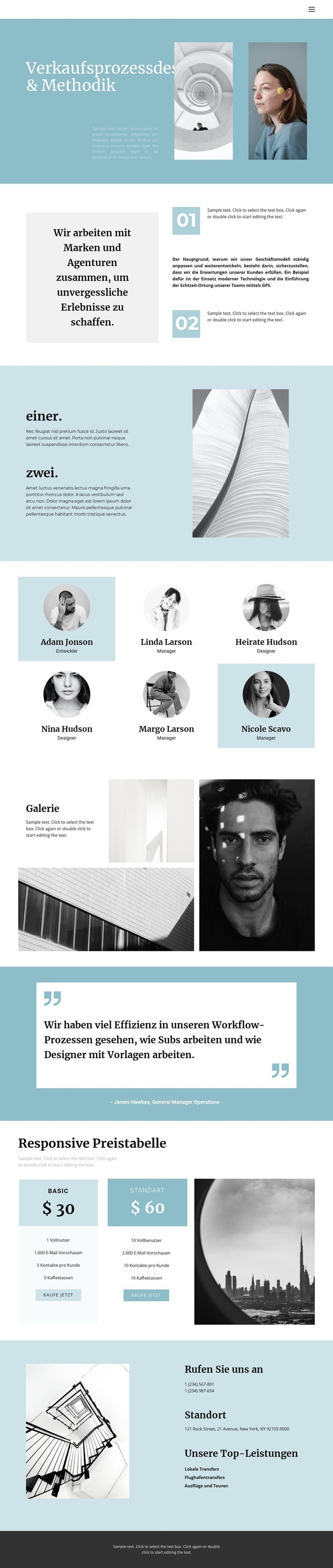 Modernes progressives Design Website design