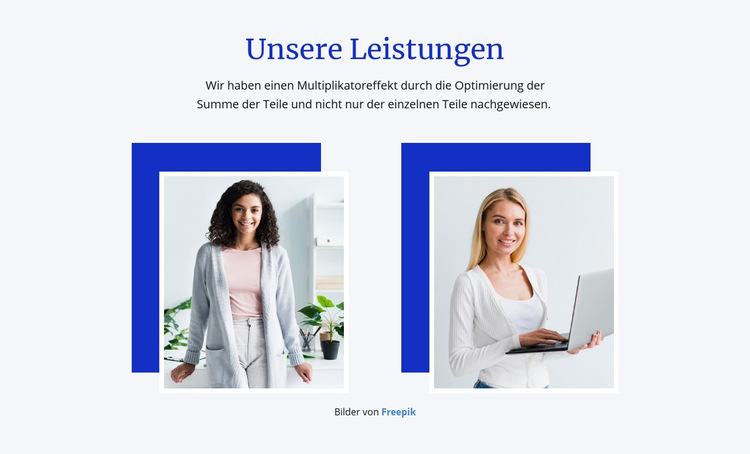 Unsere Berater arbeiten mit Ihrem Team zusammen Website-Vorlage