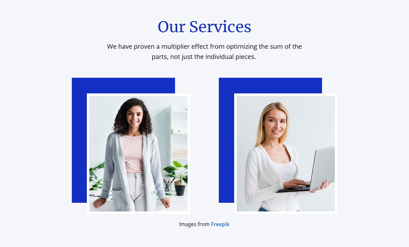 Our consultants work with your team Wix Template Alternative