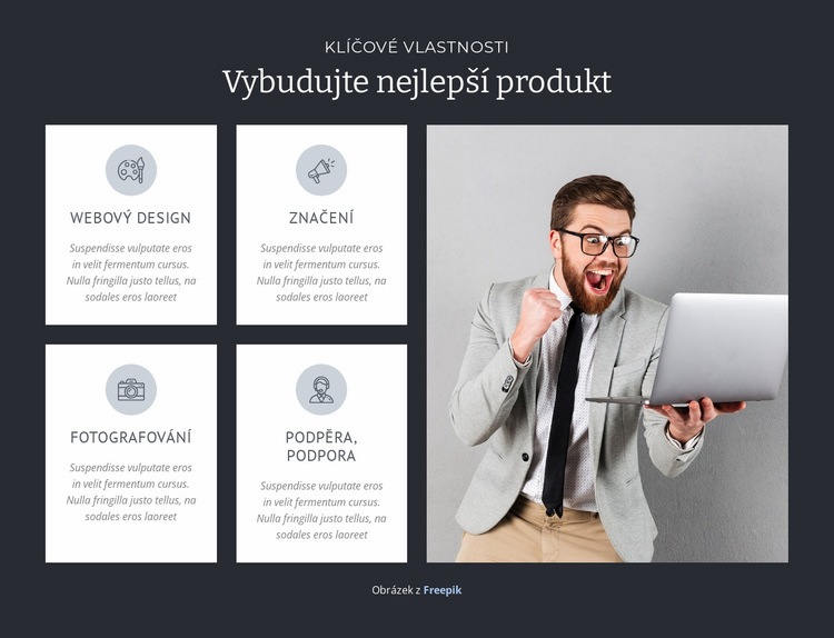 Vybudujte nejlepší produkt Webový design