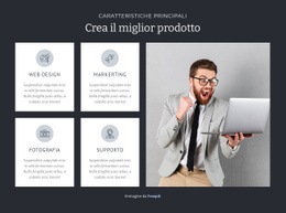 Progettazione Del Sito Web Per Crea Il Miglior Prodotto