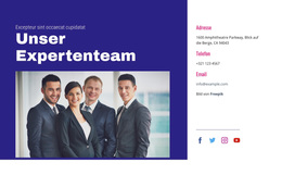 Unser Expertenteam – Responsives WordPress-Theme