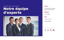 Notre Équipe D'Experts - HTML Builder Drag And Drop