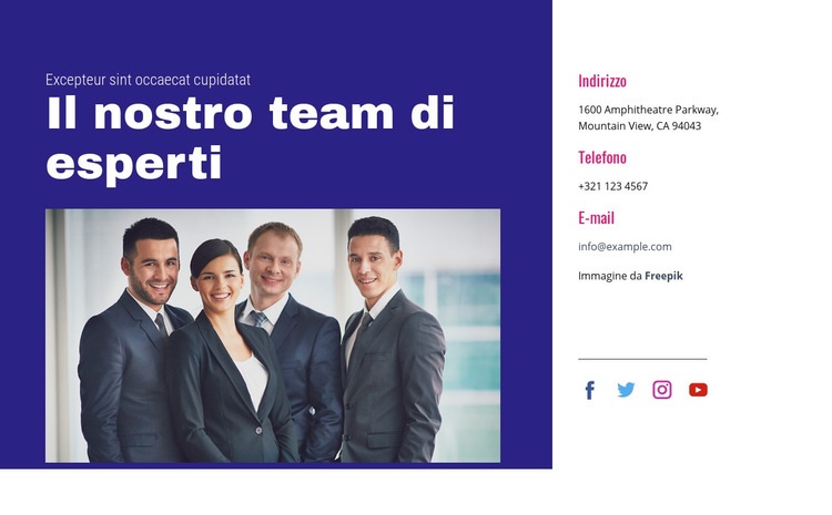 Il nostro team di esperti Modello