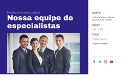 Nossa Equipe De Especialistas - Design Moderno Do Site