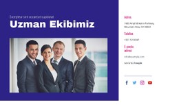 Uzman Ekibimiz CSS ızgara Şablonu