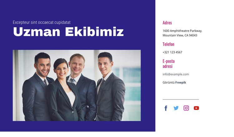 Uzman ekibimiz CSS Şablonu