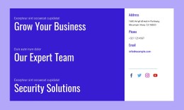 Security Solutions Site Template