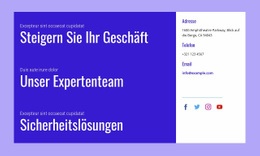 Sicherheitslösungen - Leere HTML5-Vorlage