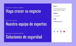 Soluciones De Seguridad: Plantilla De Sitio Web De Una Sola Página